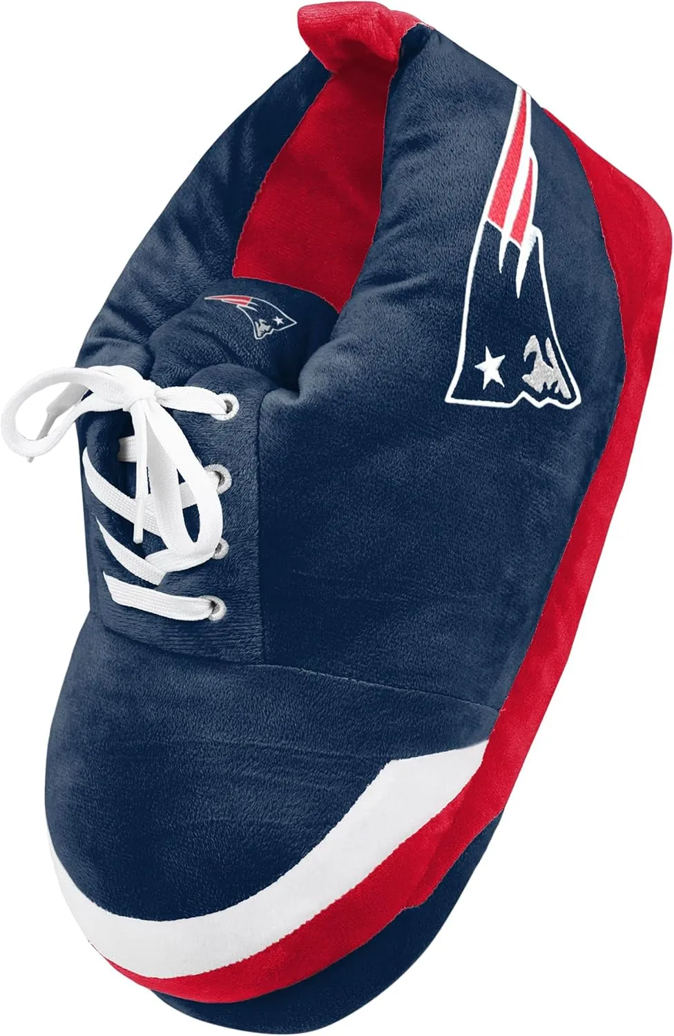 FOCO Mens NFL Team Logo Plush Oversized Sneaker Slippers