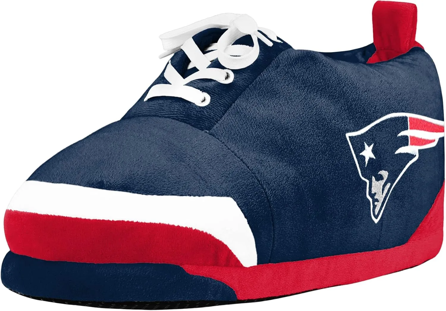 FOCO Mens NFL Team Logo Plush Oversized Sneaker Slippers