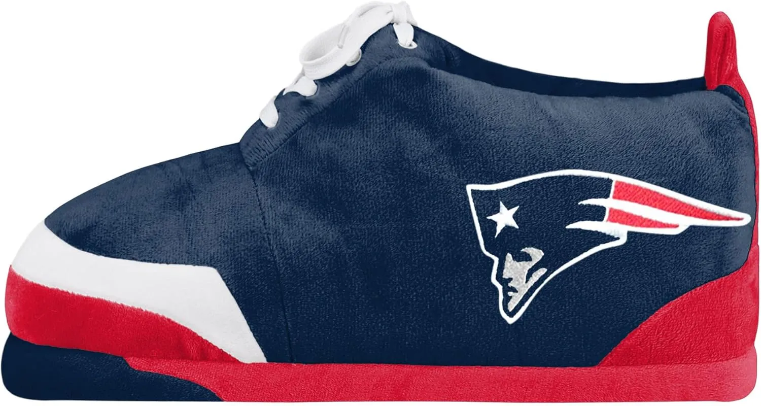 FOCO Mens NFL Team Logo Plush Oversized Sneaker Slippers
