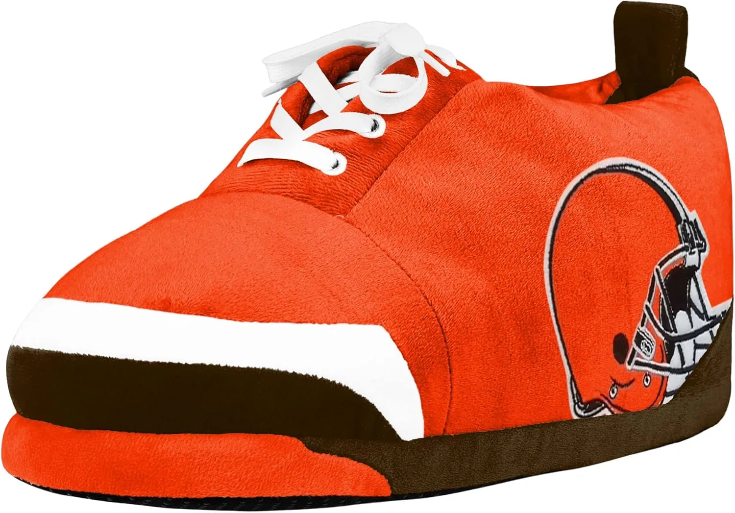 FOCO Mens NFL Team Logo Plush Oversized Sneaker Slippers