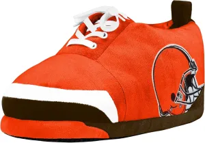FOCO Mens NFL Team Logo Plush Oversized Sneaker Slippers