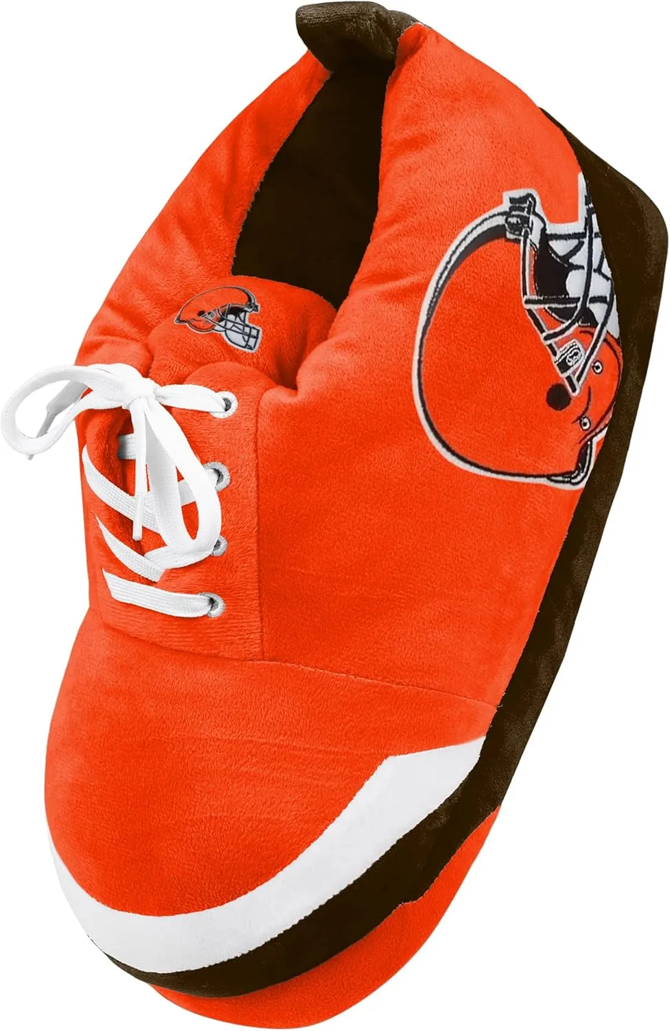 FOCO Mens NFL Team Logo Plush Oversized Sneaker Slippers
