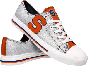 FOCO Syracuse Orange NCAA Womens Glitter Low Top Canvas Shoes - 6