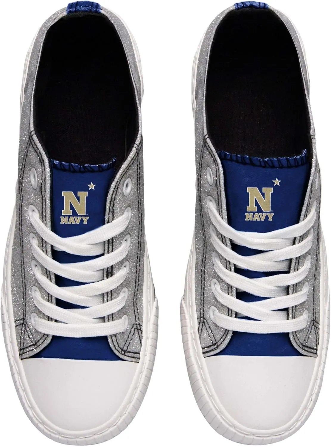 FOCO womens Ncaa College Team Logo Fashion Low Top Canvas Sneakers Shoes