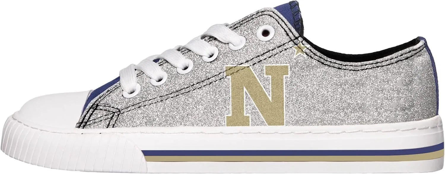 FOCO womens Ncaa College Team Logo Fashion Low Top Canvas Sneakers Shoes