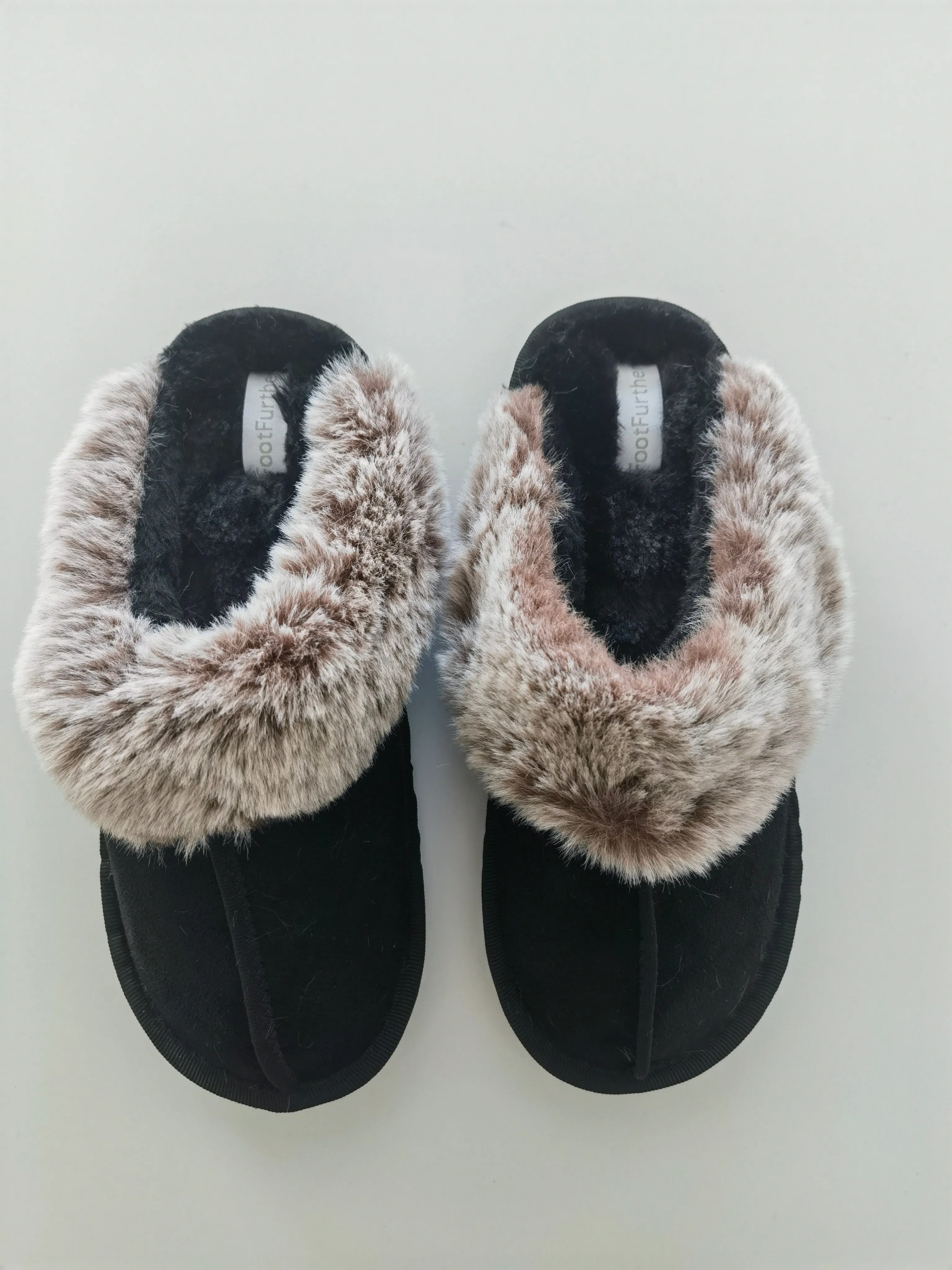 FootFurther Women's Patient Slippers Slip on Fuzzy House Slippers