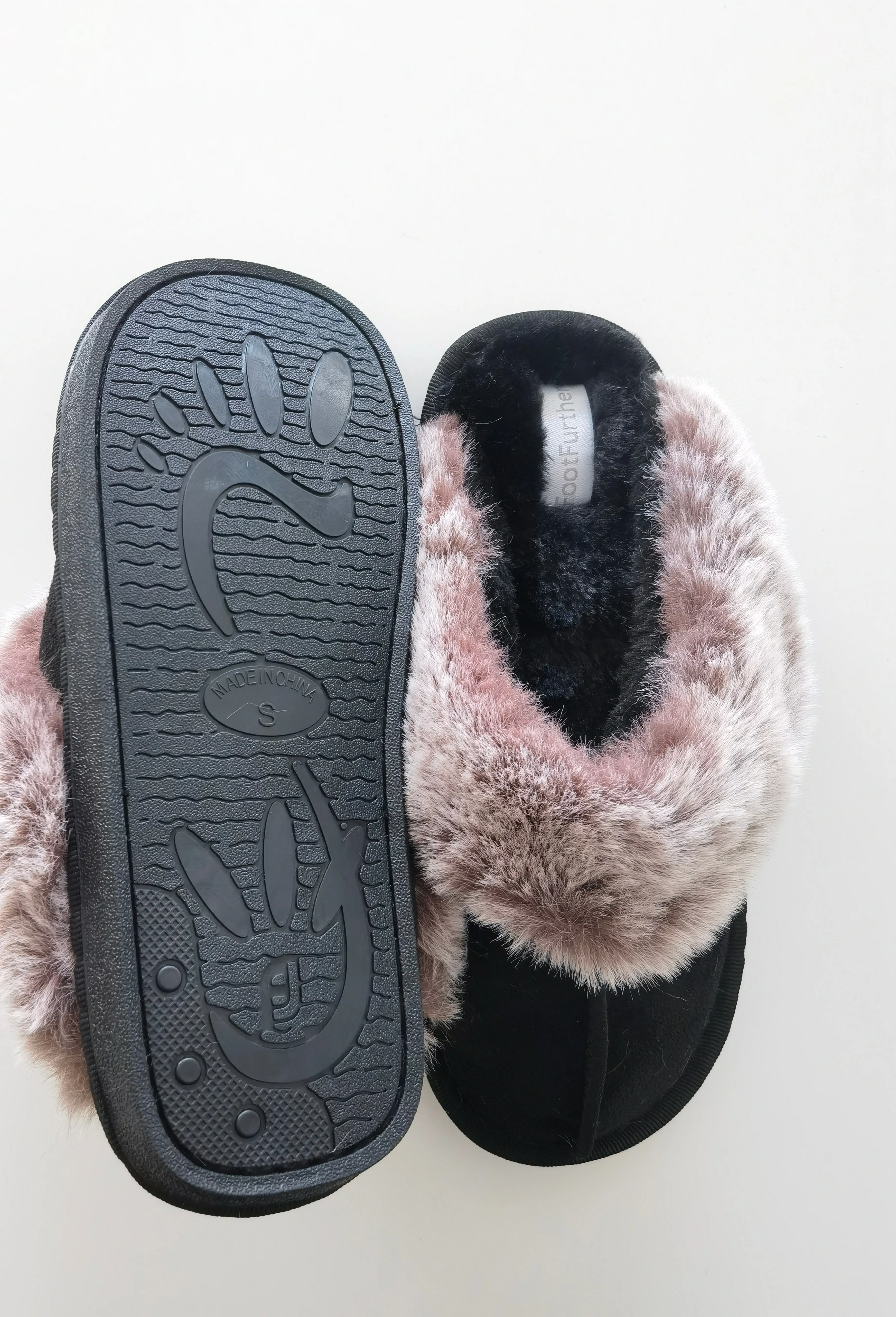 FootFurther Women's Patient Slippers Slip on Fuzzy House Slippers