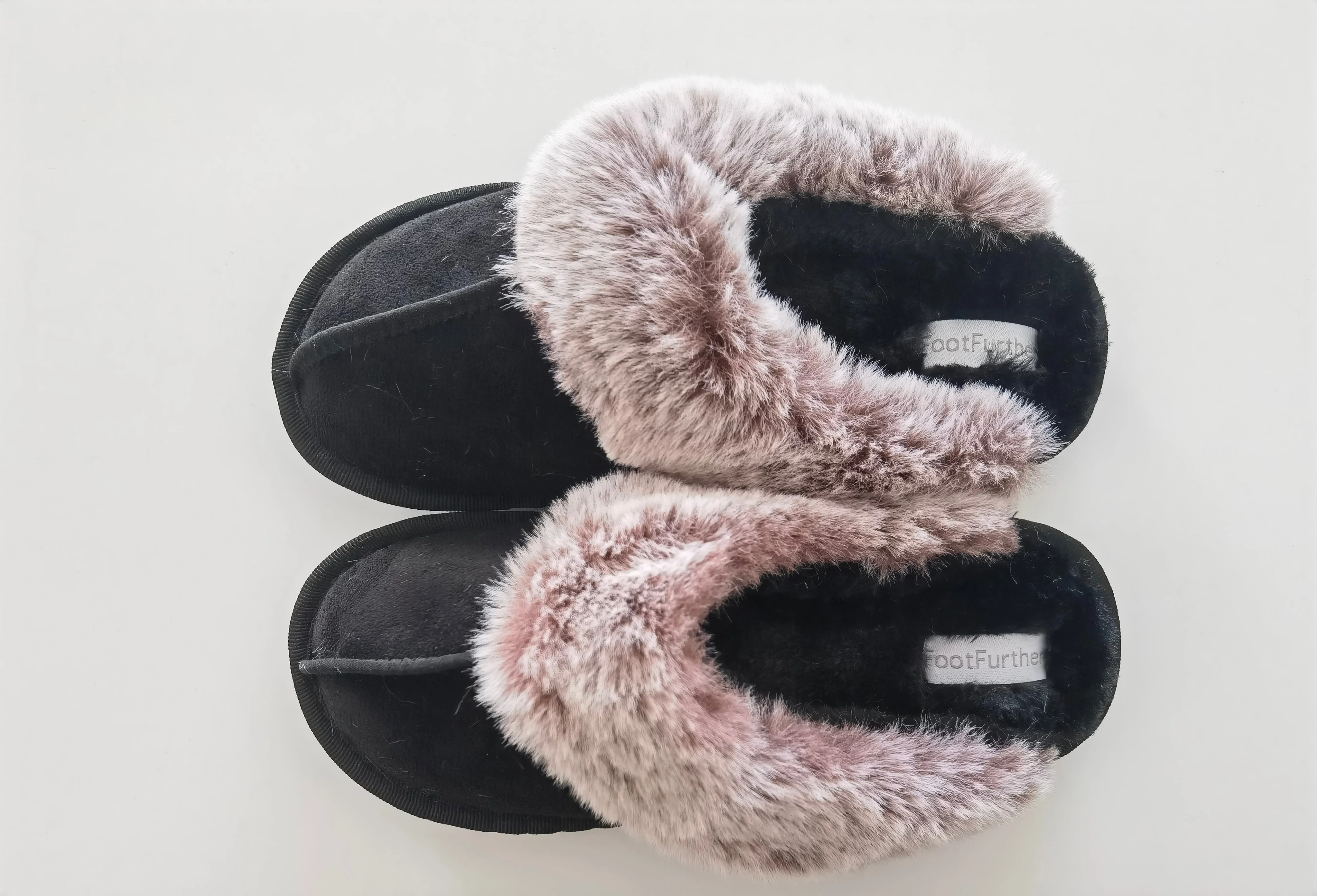 FootFurther Women's Patient Slippers Slip on Fuzzy House Slippers