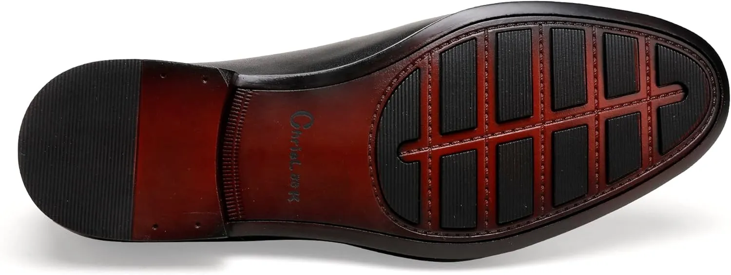 Formal Dress Shoes for Mens, Premium Crocodile Printed Leather Slip on Dress Shoes, Driving Wedding Shoes for Men