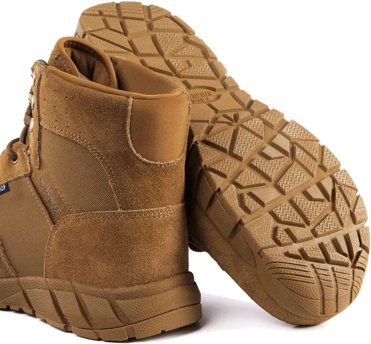 FREE SOLDIER Hiking Work Boots Men's Tactical Boots 6 Inches Waterproof Military Boots Outdoors Desert Boots
