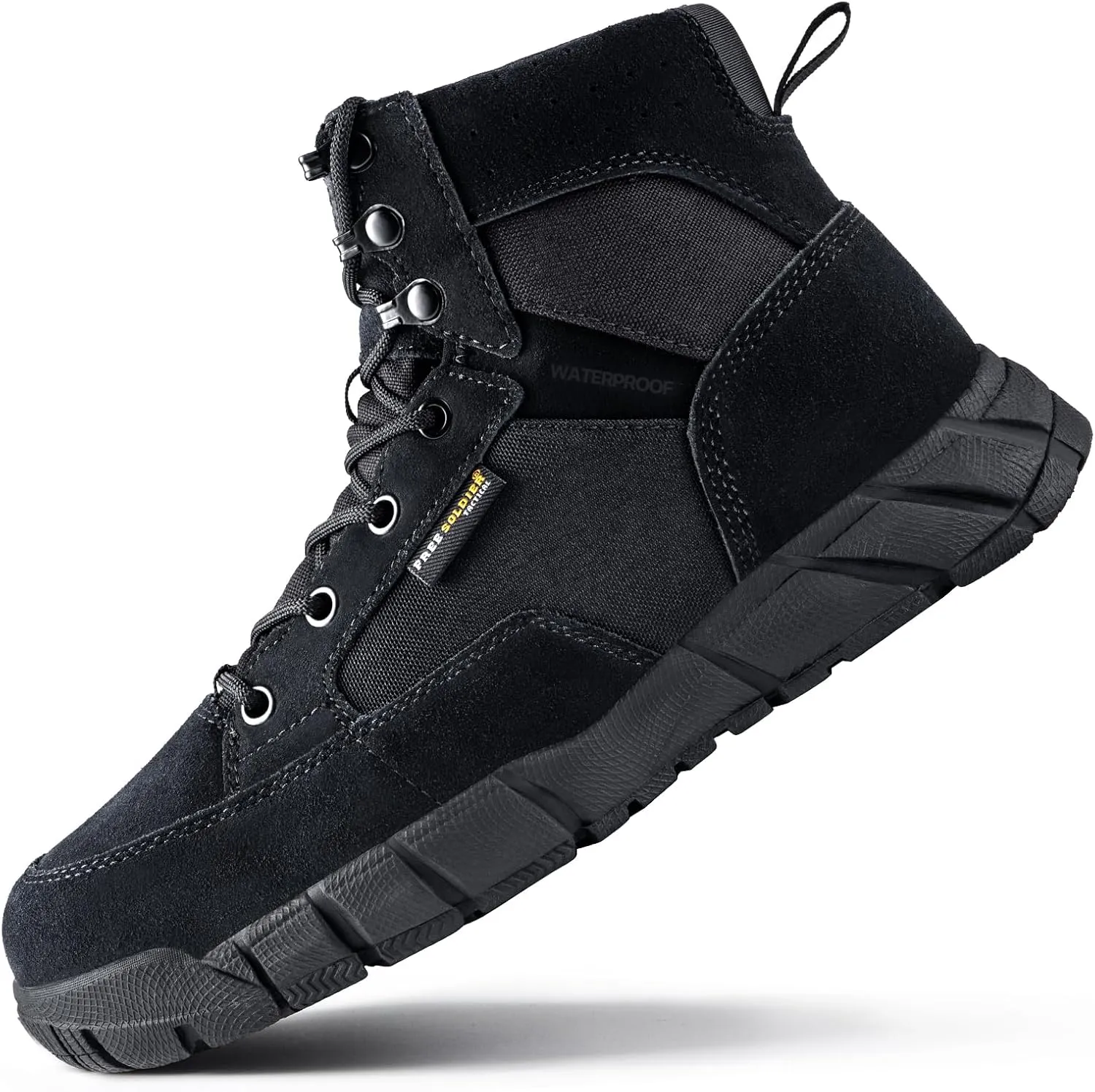 FREE SOLDIER Hiking Work Boots Men's Tactical Boots 6 Inches Waterproof Military Boots Outdoors Desert Boots