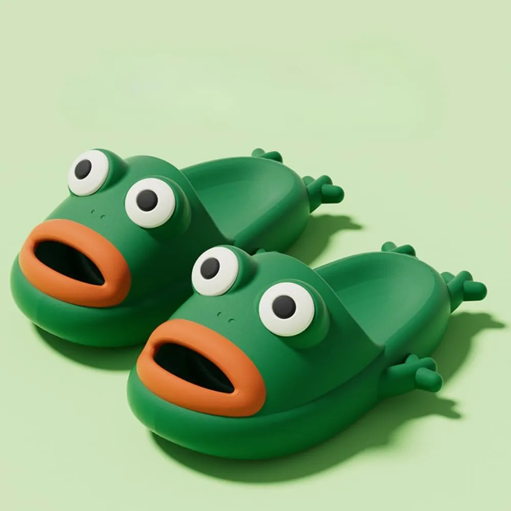 Frog Slippers Female Summer Cute Cartoon Funny Indoor Home with Bathroom Outside To Wear Summer Slippers