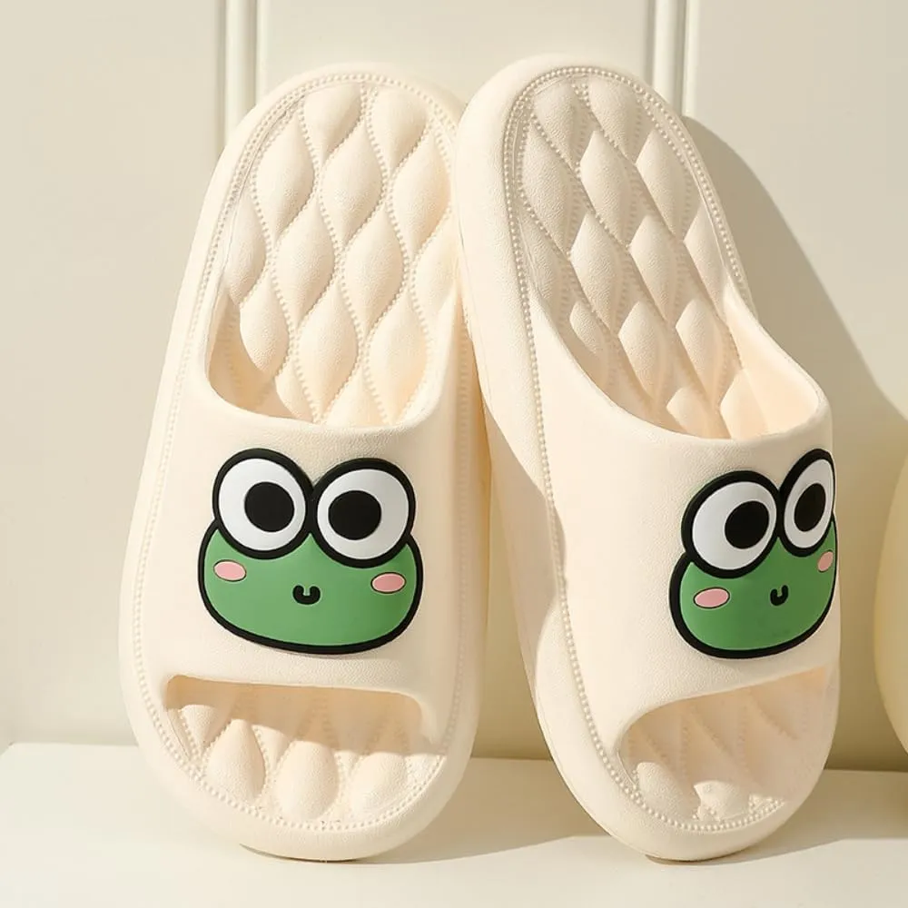 Frog Slippers Frog Bathroom Slippers Men Summer Indoor Home Home Summer Men Cute Cartoon Summer Slippers Women