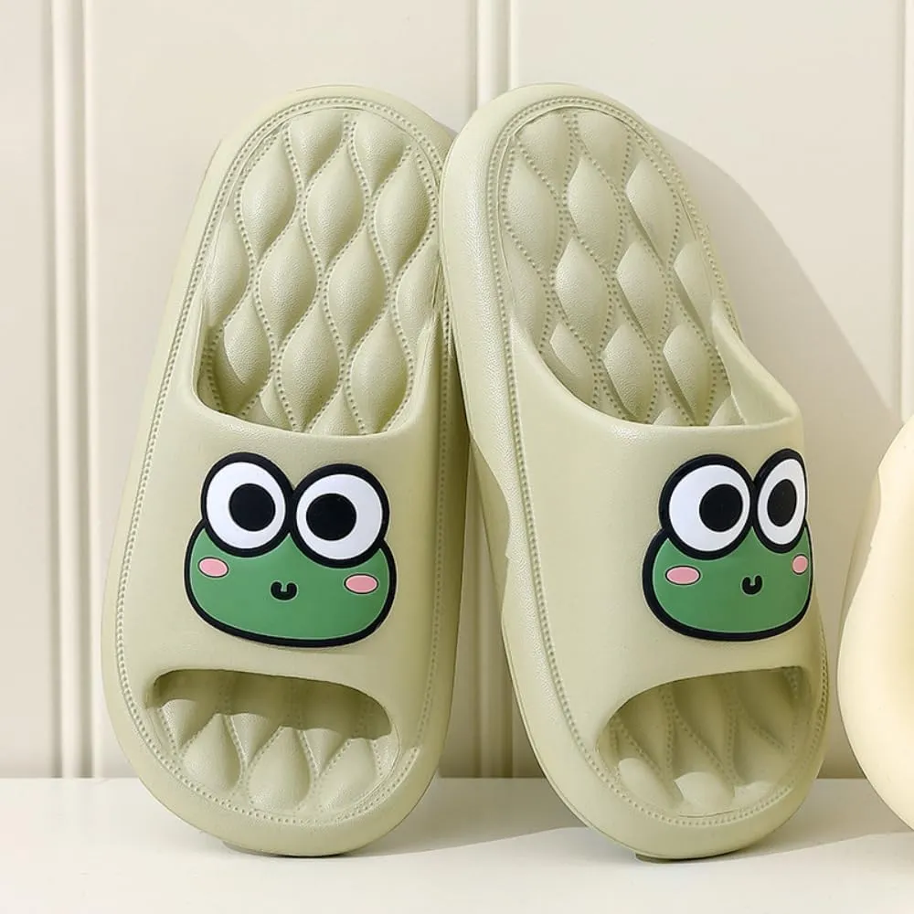 Frog Slippers Frog Bathroom Slippers Men Summer Indoor Home Home Summer Men Cute Cartoon Summer Slippers Women