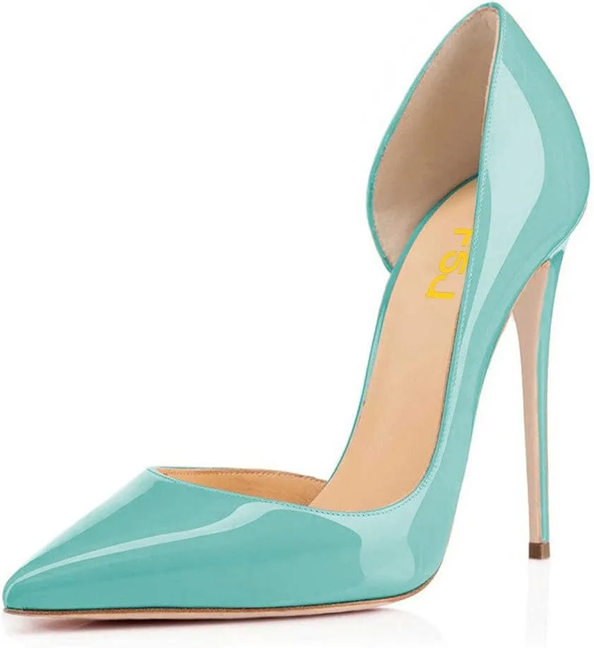 FSJ Women Formal Pointed Toe Dress Shoes D'Orsay High Heels Sexy Stiletto Formal Pumps Size 4-15 US