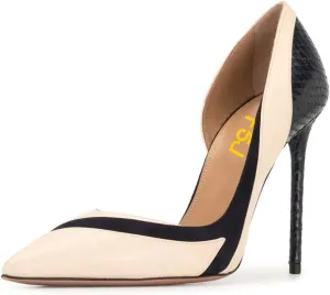 FSJ Women Formal Pointed Toe Dress Shoes D'Orsay High Heels Sexy Stiletto Formal Pumps Size 4-15 US