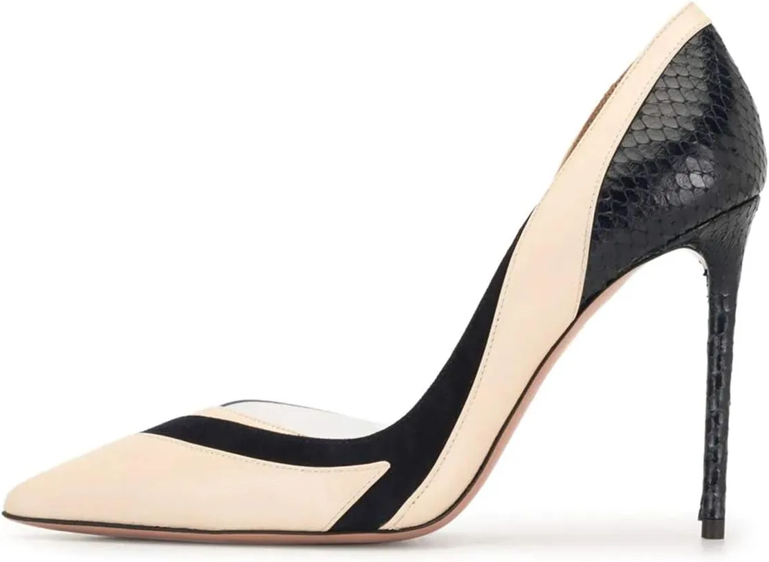 FSJ Women Formal Pointed Toe Dress Shoes D'Orsay High Heels Sexy Stiletto Formal Pumps Size 4-15 US