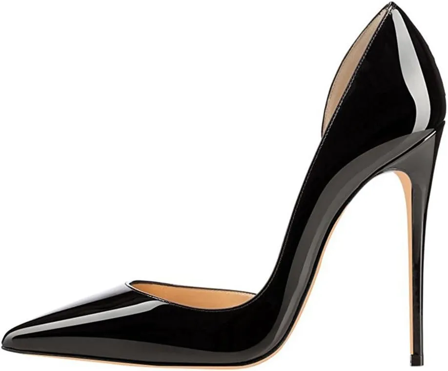FSJ Women Formal Pointed Toe Dress Shoes D'Orsay High Heels Sexy Stiletto Formal Pumps Size 4-15 US