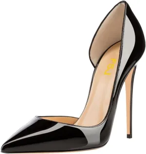 FSJ Women Formal Pointed Toe Dress Shoes D'Orsay High Heels Sexy Stiletto Formal Pumps Size 4-15 US