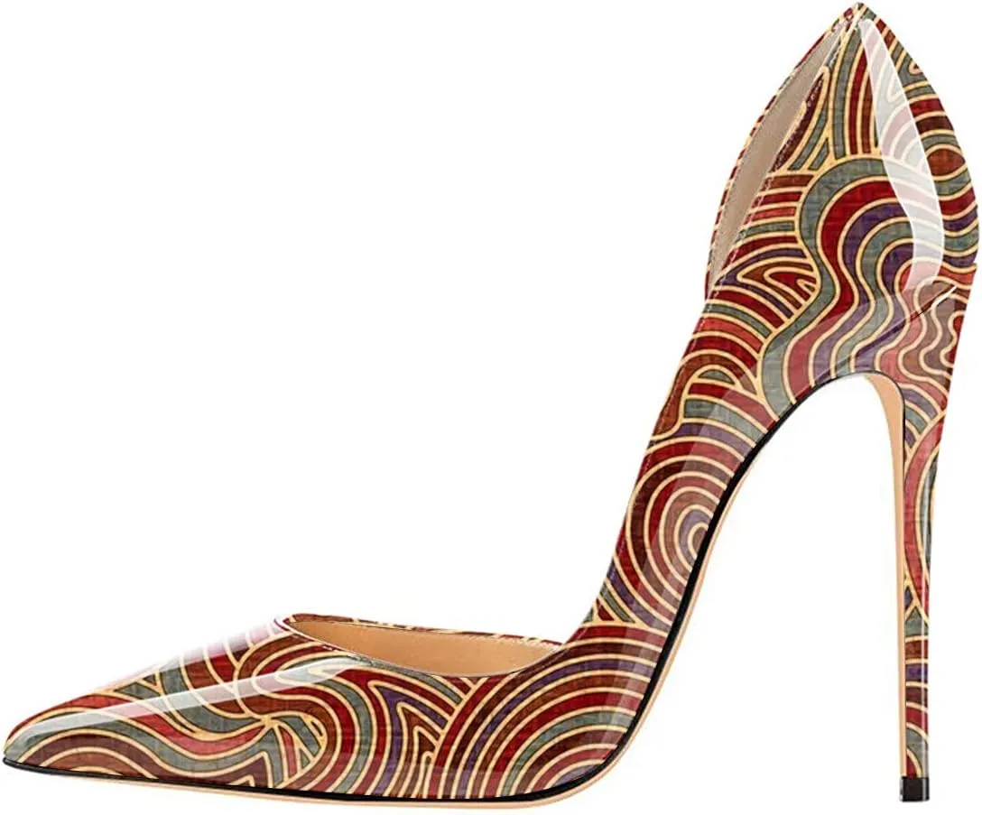 FSJ Women Formal Pointed Toe Dress Shoes D'Orsay High Heels Sexy Stiletto Formal Pumps Size 4-15 US