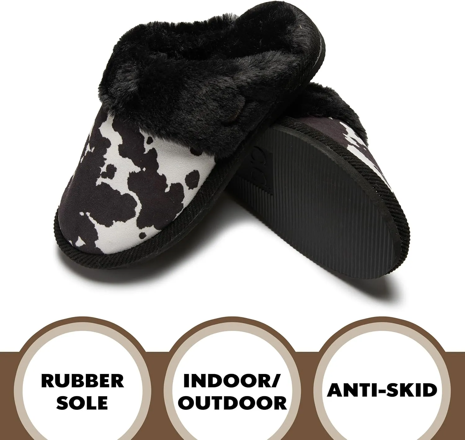 Funky Junque Cozy Plush Women's Memory Foam Slippers - Mother's Day Gift - Indoor/Outdoor Slip-Ons