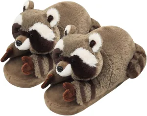 Funny Animal Slippers for Women, Cartoon Cute Fluffy Animal Slippers Cotton Soft Memory Foam Indoor Slippers,Birthday Gifts for Women
