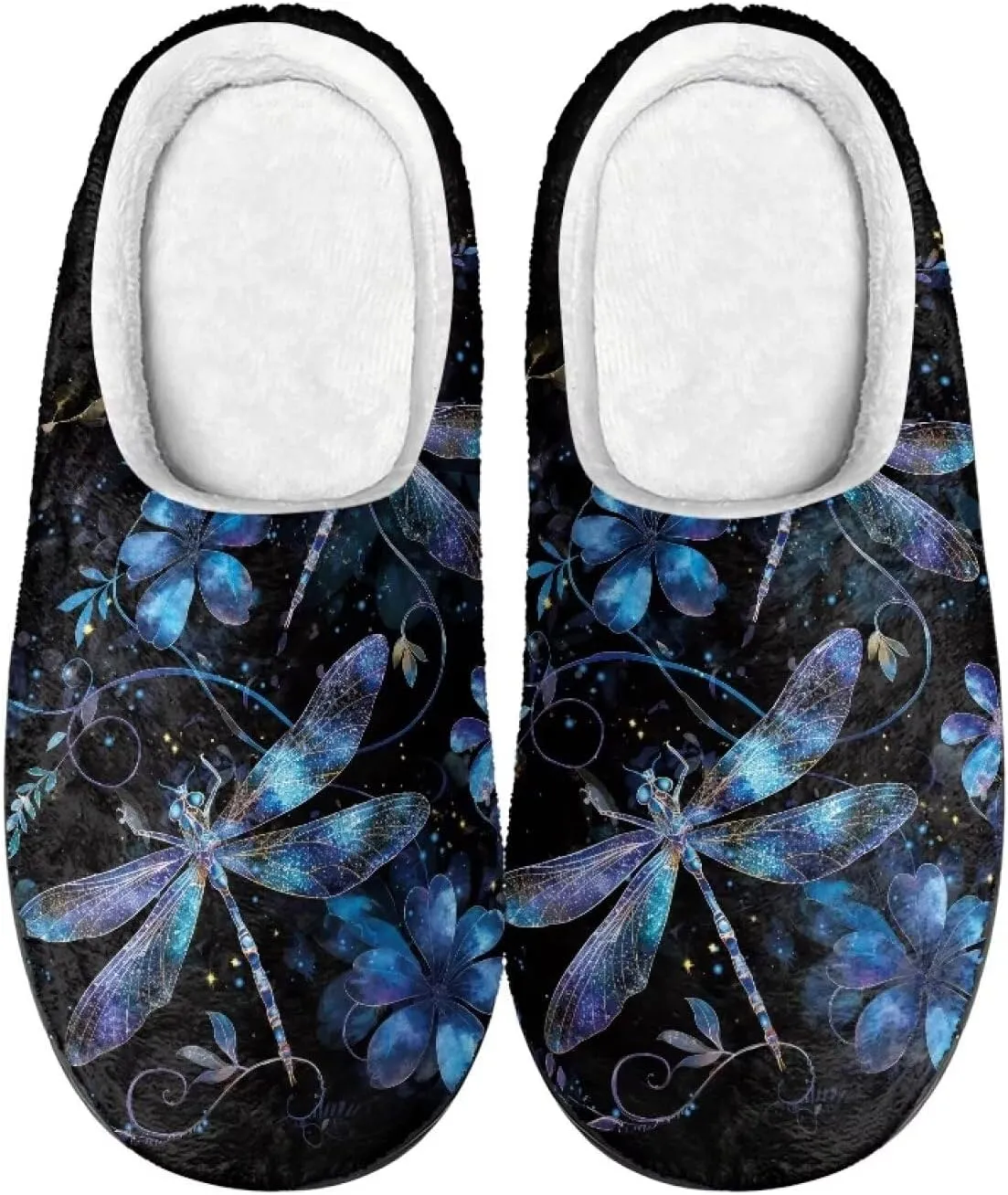 Funny House Slippers for Women Indoor Size 2-12 Black