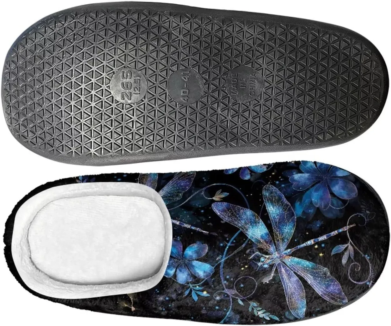 Funny House Slippers for Women Indoor Size 2-12 Black