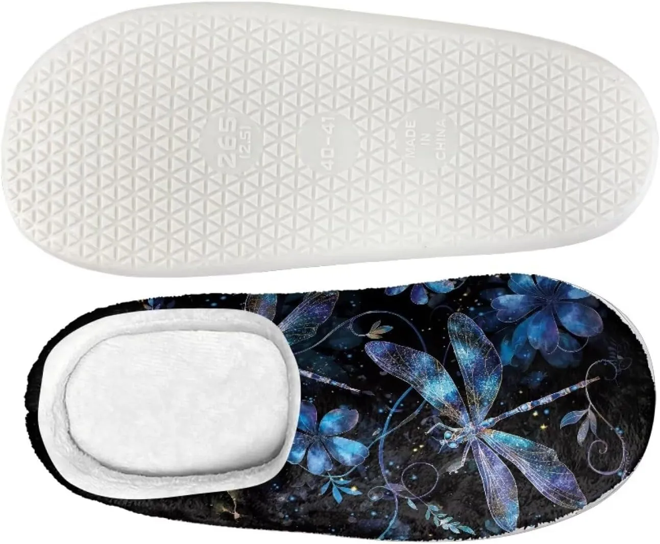 Funny House Slippers for Women Indoor Size 2-12 White