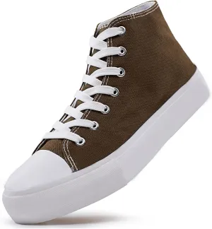 FUUPNN Platform Sneakers Canvas Fashion Lace Up Classic Casual Walking Shoes High Tops Canvas Shoes Casual Tennis Shoes