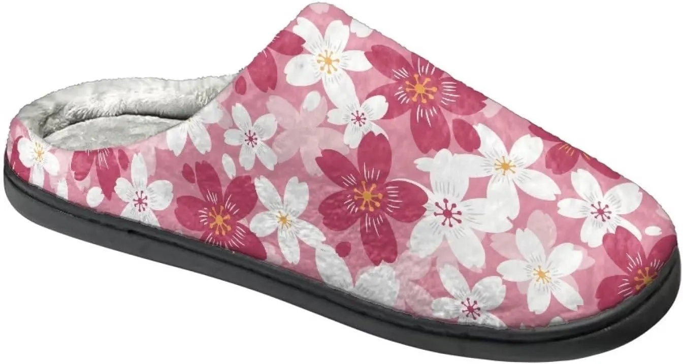 Fuzzy Bedroom Slippers with Non-Skid Sole Plush Soft Slippers for Women Men Indoor Outdoor Warm House Shoes