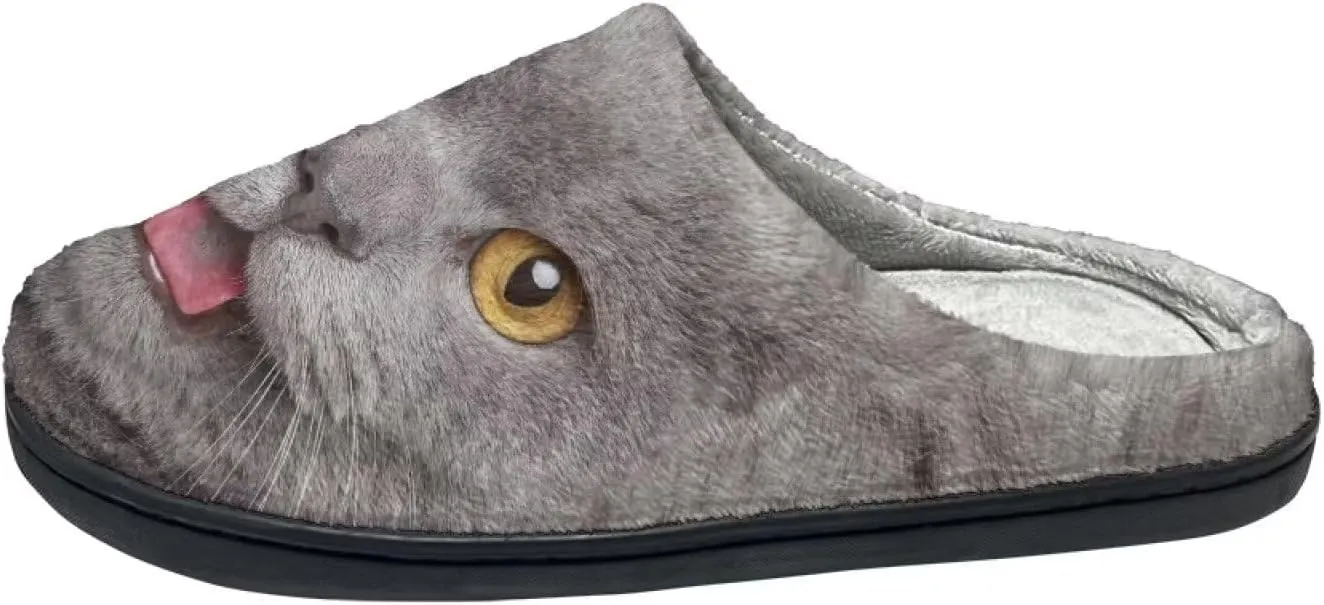 Fuzzy Bedroom Slippers with Non-Skid Sole Plush Soft Slippers for Women Men Indoor Outdoor Warm House Shoes