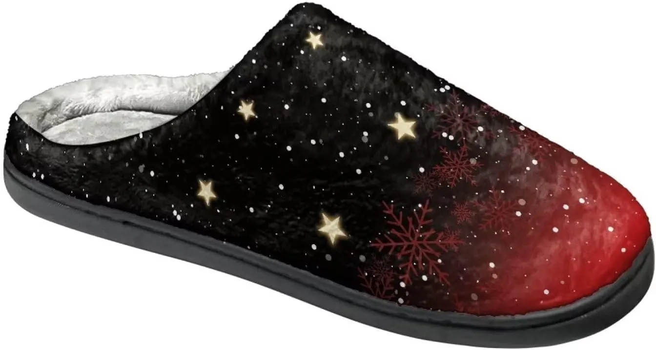 Fuzzy Bedroom Slippers with Non-Skid Sole Plush Soft Slippers for Women Men Indoor Outdoor Warm House Shoes