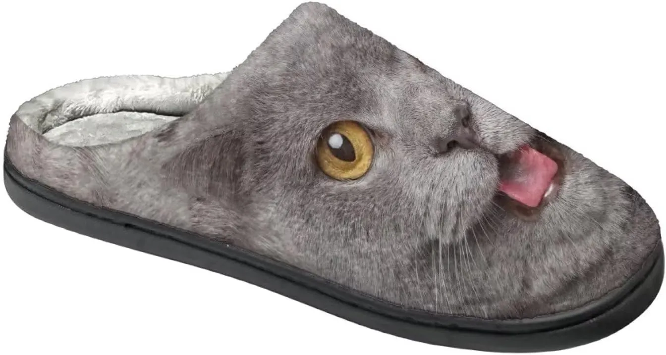Fuzzy Bedroom Slippers with Non-Skid Sole Plush Soft Slippers for Women Men Indoor Outdoor Warm House Shoes