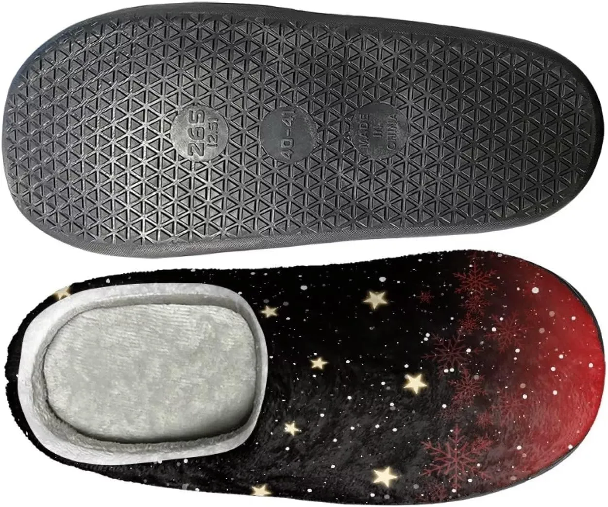 Fuzzy Bedroom Slippers with Non-Skid Sole Plush Soft Slippers for Women Men Indoor Outdoor Warm House Shoes