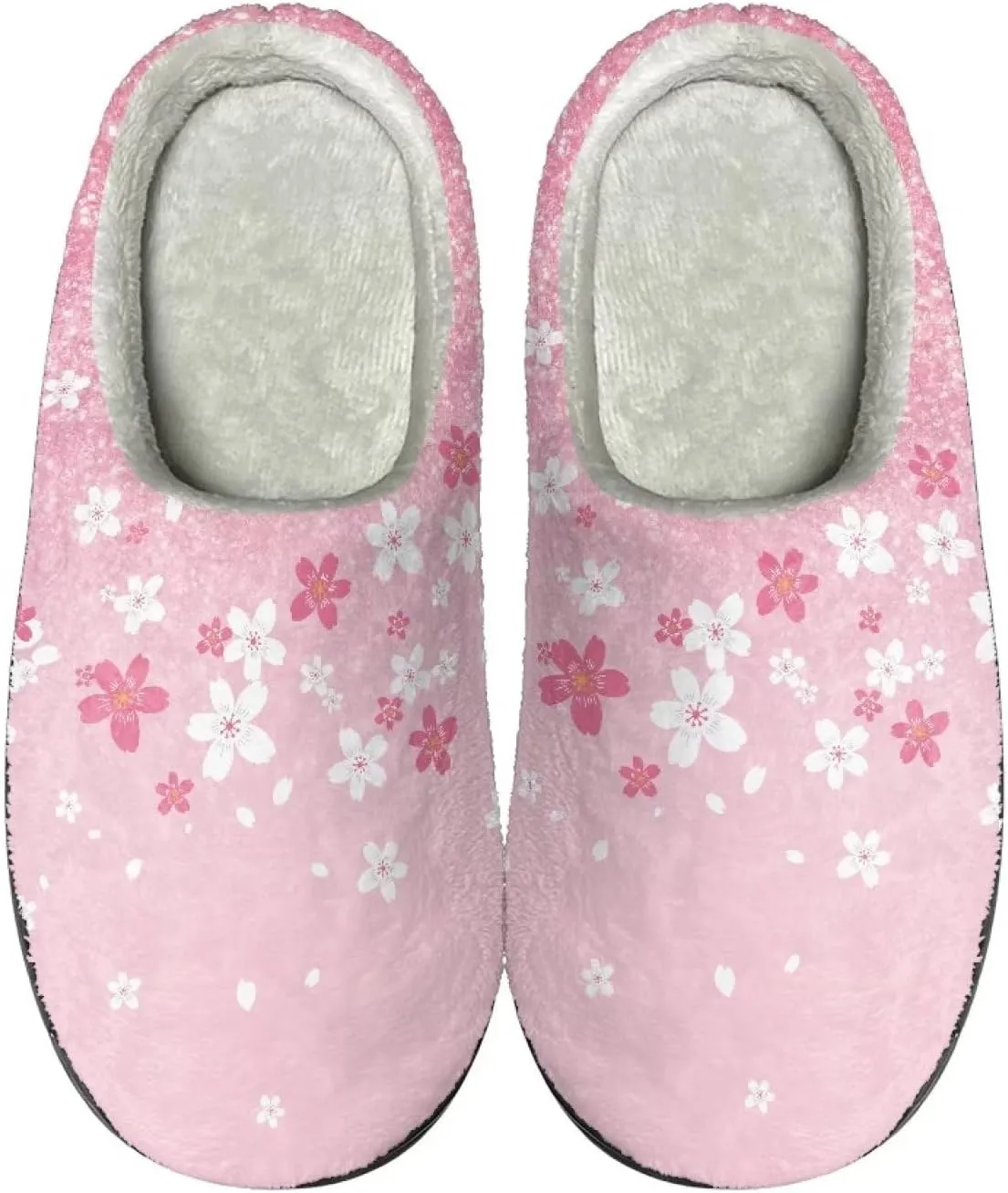 Fuzzy Bedroom Slippers with Non-Skid Sole Plush Soft Slippers for Women Men Indoor Outdoor Warm House Shoes
