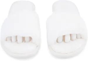 Fuzzy House Slippers for Women - Soft & Comfortable Womens Slippers with Open Toe Separators - Cute All Day Wear Casual Slip on Ladies Footwear for Indoor & Outdoor