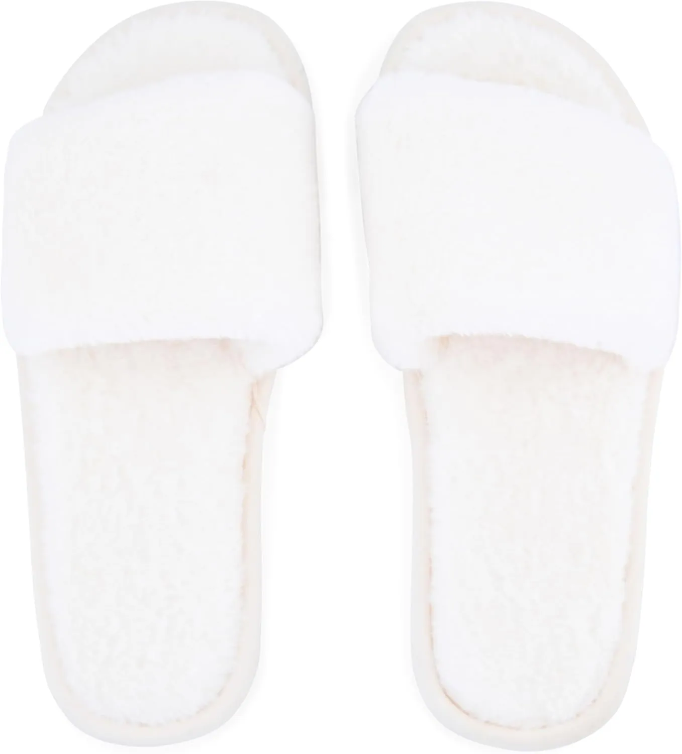 Fuzzy House Slippers for Women - Soft & Comfortable Womens Slippers with Open Toe Separators - Cute All Day Wear Casual Slip on Ladies Footwear for Indoor & Outdoor
