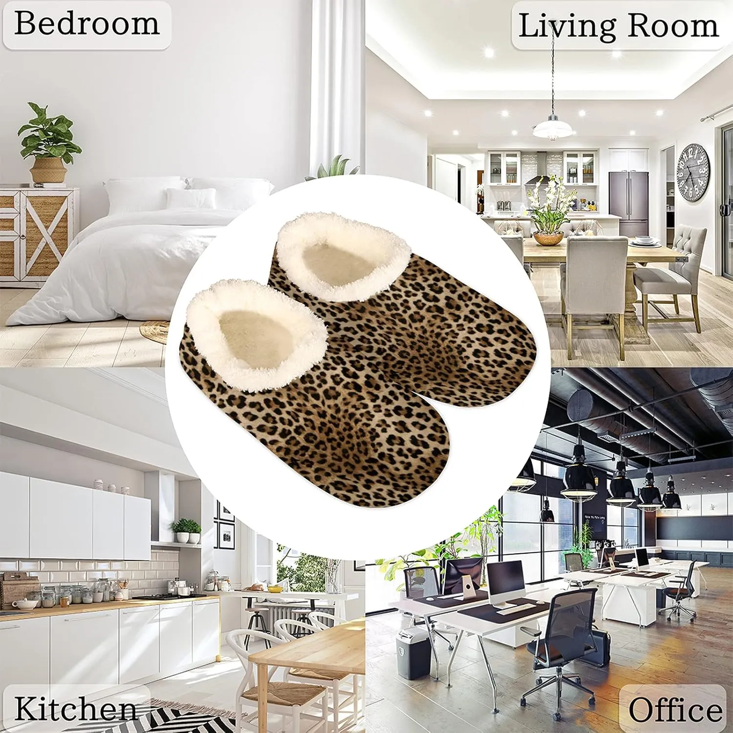 Fuzzy Memory Foam Slippers - Women's & Men's Anti-Skid Indoor/Outdoor Home Shoes