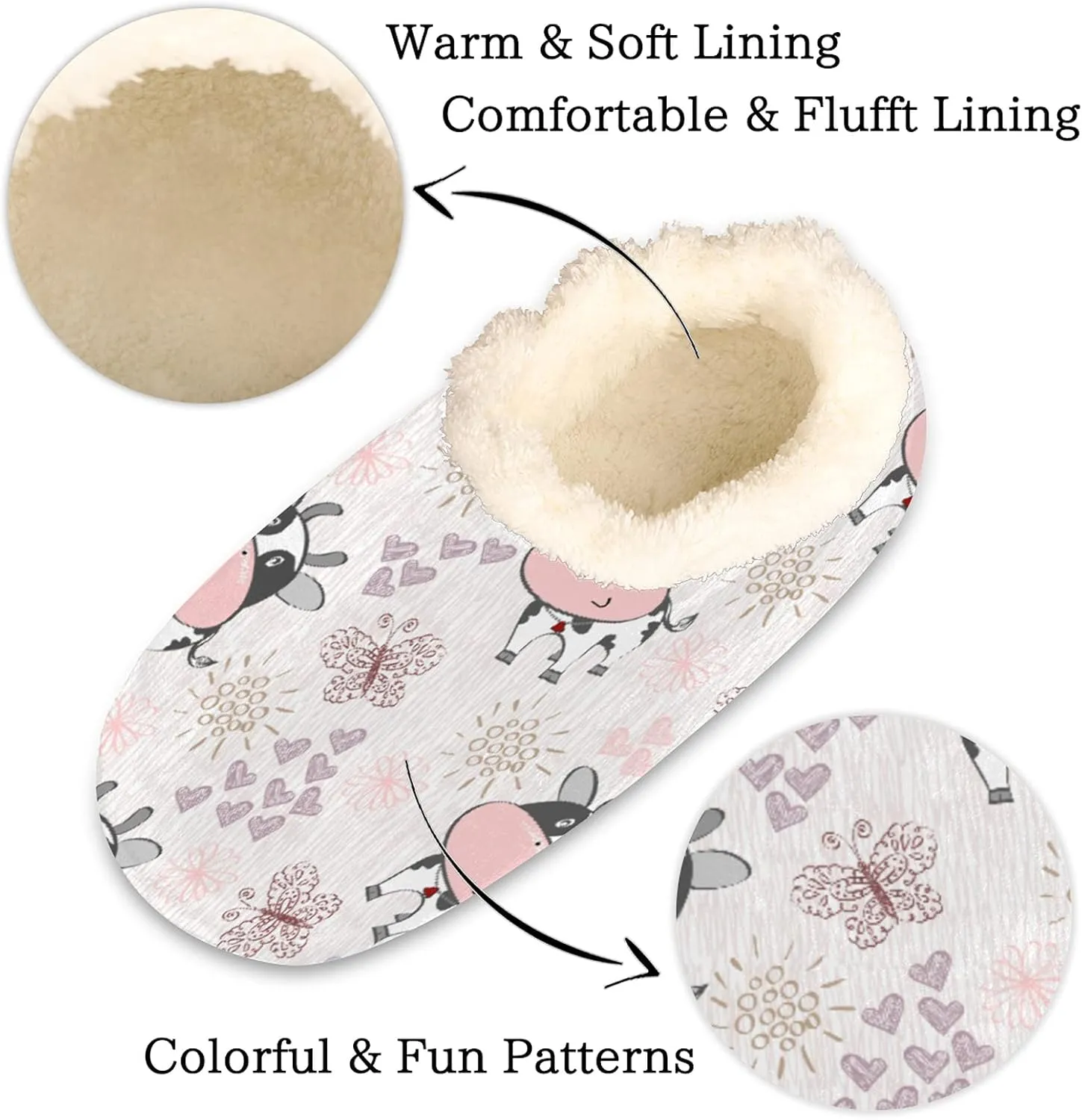 Fuzzy Memory Foam Slippers - Women's & Men's Anti-Skid Indoor/Outdoor Home Shoes