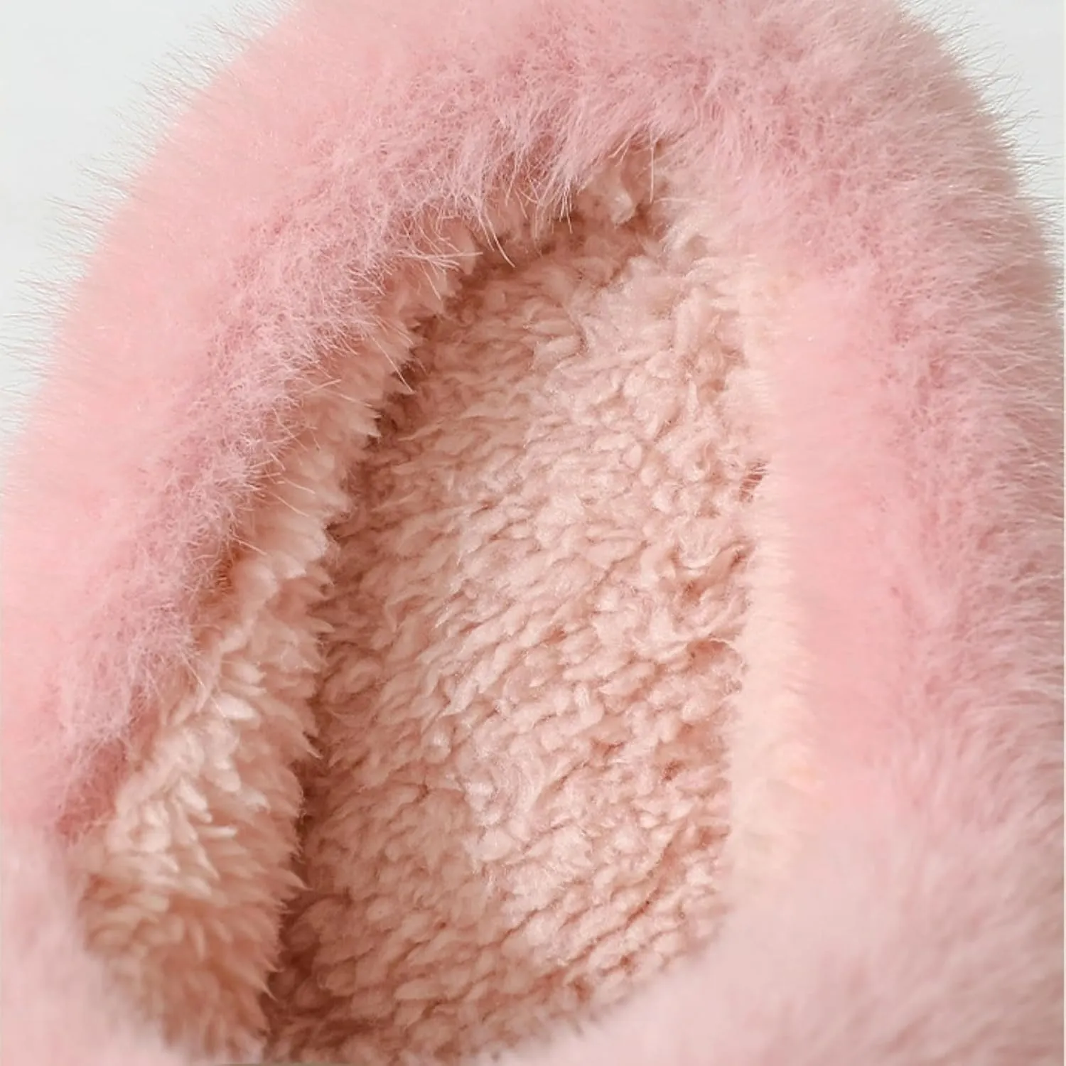 Fuzzy Parent-Child Slippers Cute Cute Pom-Poms Decor Closed Back & Open Back Soft Cozy Warm Anti-Slip Soles Run Small Indoor Outdoor Platforms Fluffy Slippers Gift for Christmas