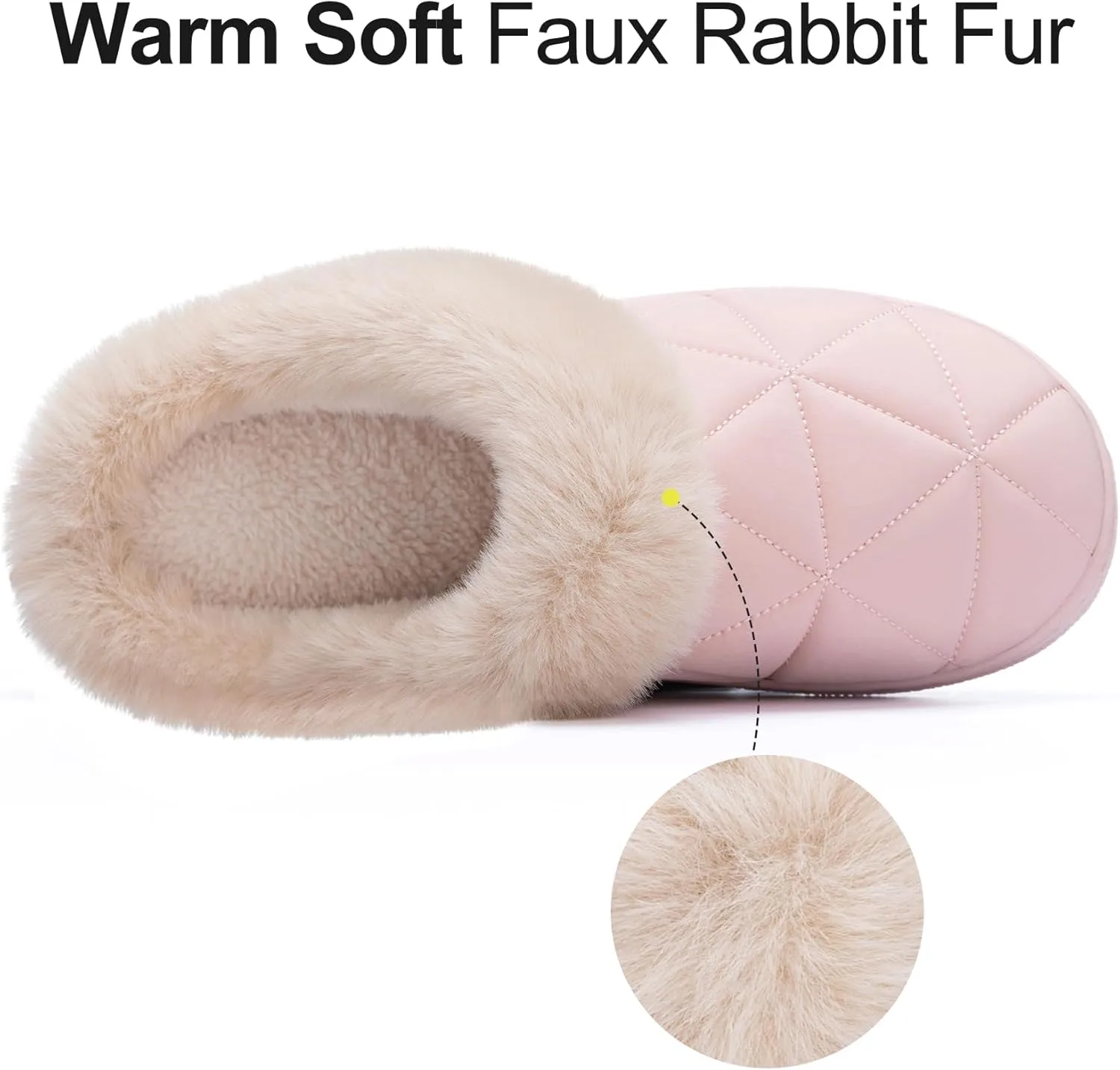 Fuzzy Womens Slippers Memory Foam House Slippers for Women Indoor and Outdoor Cozy House Shoe with Anti-Skid Sole