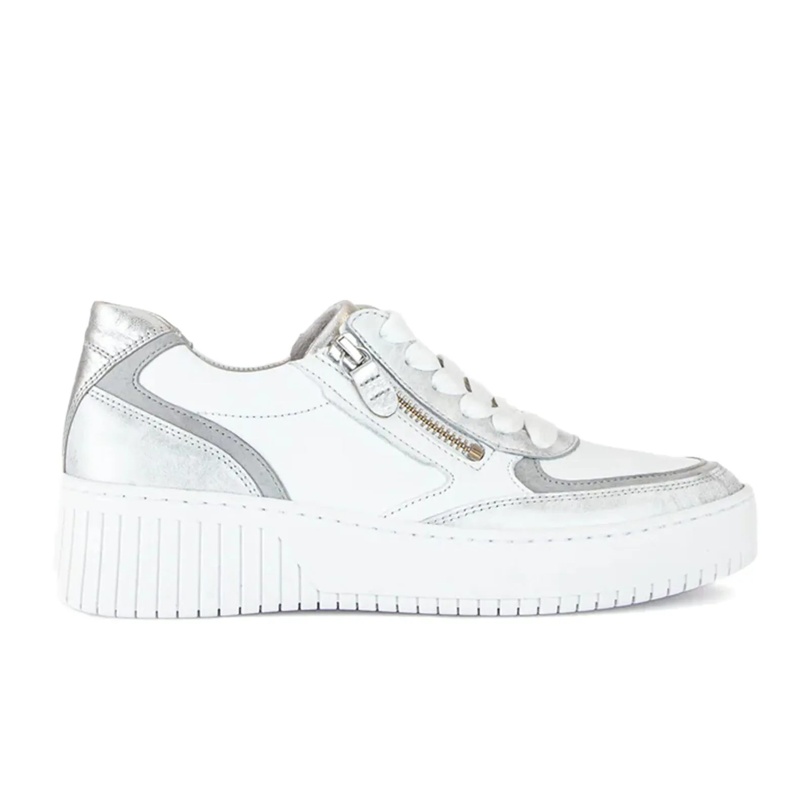 Gabor 43233-61 Double Zip Sneaker (Women) - Marmor/Metweiss/Grau