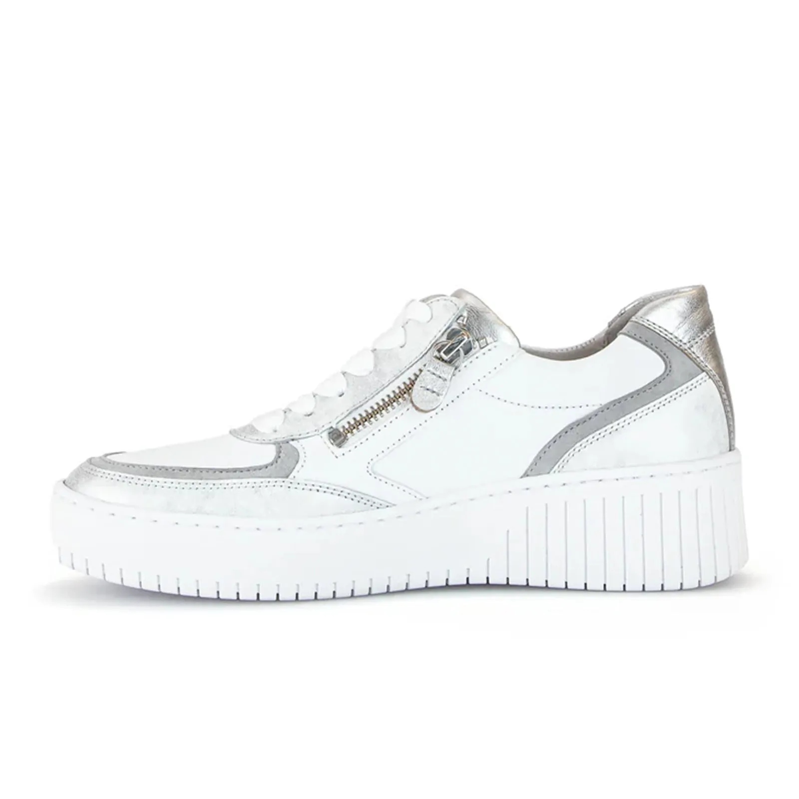 Gabor 43233-61 Double Zip Sneaker (Women) - Marmor/Metweiss/Grau
