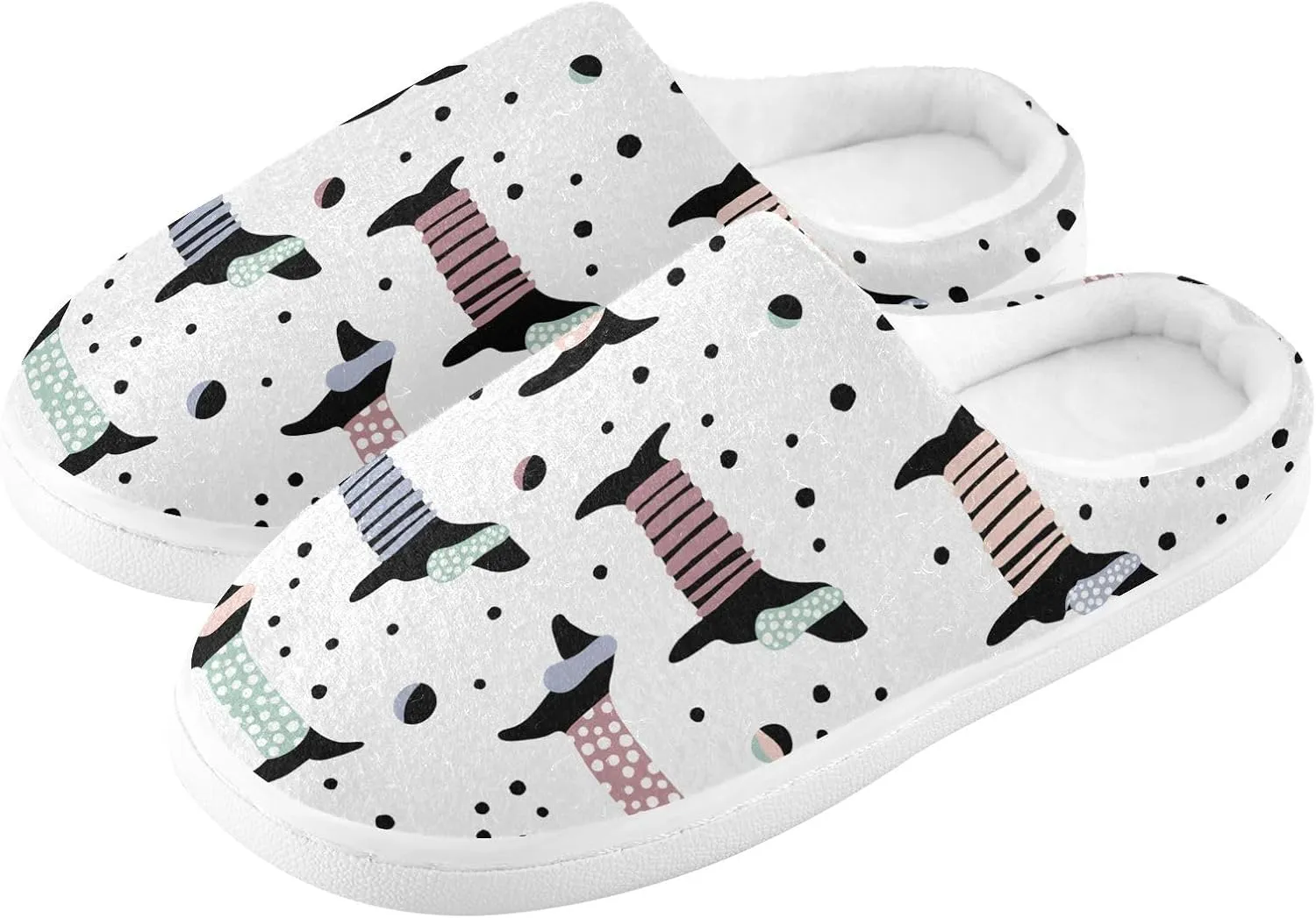 GAIGEO Slippers Men Cute Striped Cat, Soft House Slippers with Memory Foam, Lightweight Non-Slip