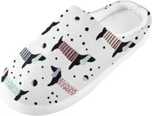 GAIGEO Slippers Men Cute Striped Cat, Soft House Slippers with Memory Foam, Lightweight Non-Slip