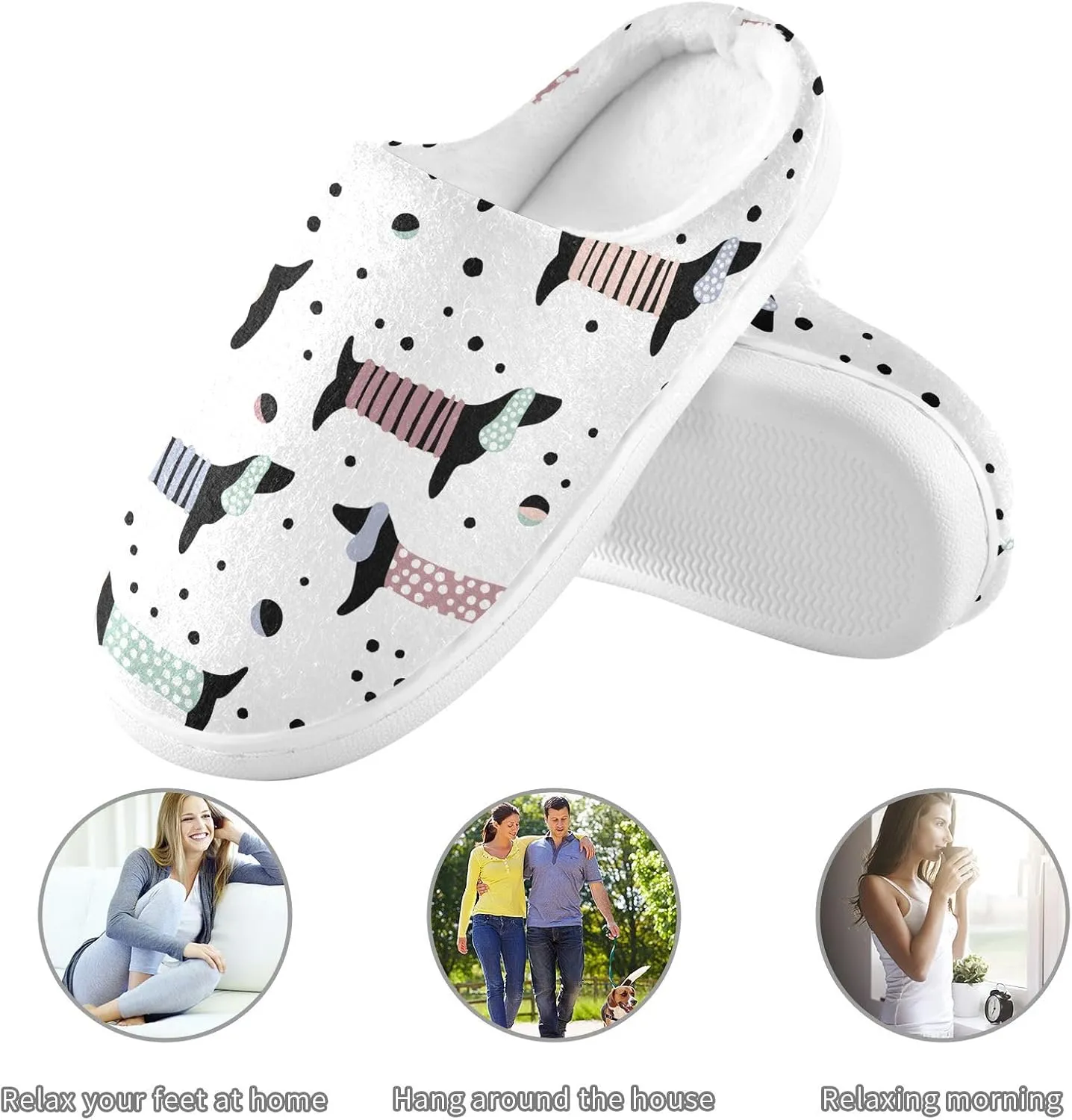 GAIGEO Slippers Men Cute Striped Cat, Soft House Slippers with Memory Foam, Lightweight Non-Slip