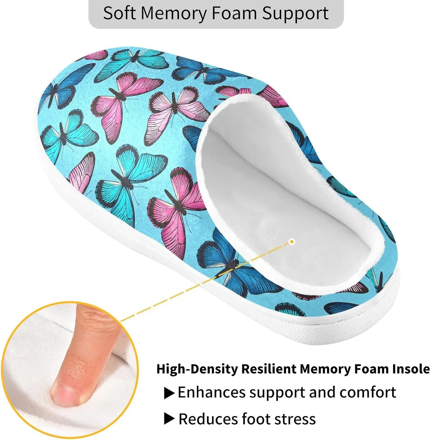 GAIGEO Slippers Men Cute Striped Cat, Soft House Slippers with Memory Foam, Lightweight Non-Slip