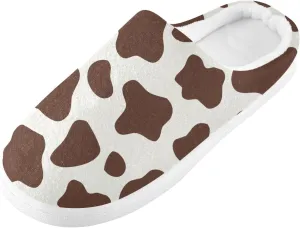 GAIGEO Slippers Women Doodle Cow Black White, Memory Foam Winter Shoes for Women, Soft Comfort for Home or Outdoor Use