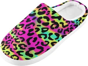 GAIGEO Slippers Women Doodle Cow Black White, Memory Foam Winter Shoes for Women, Soft Comfort for Home or Outdoor Use